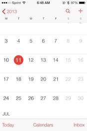 ios7 calendar