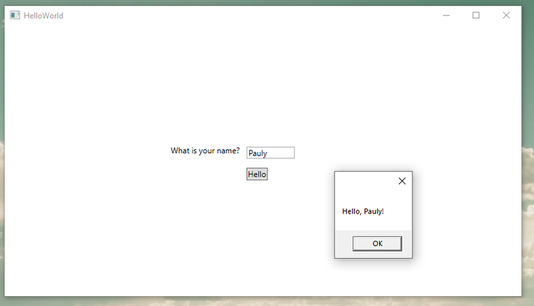 WPFHelloWorld Windows10